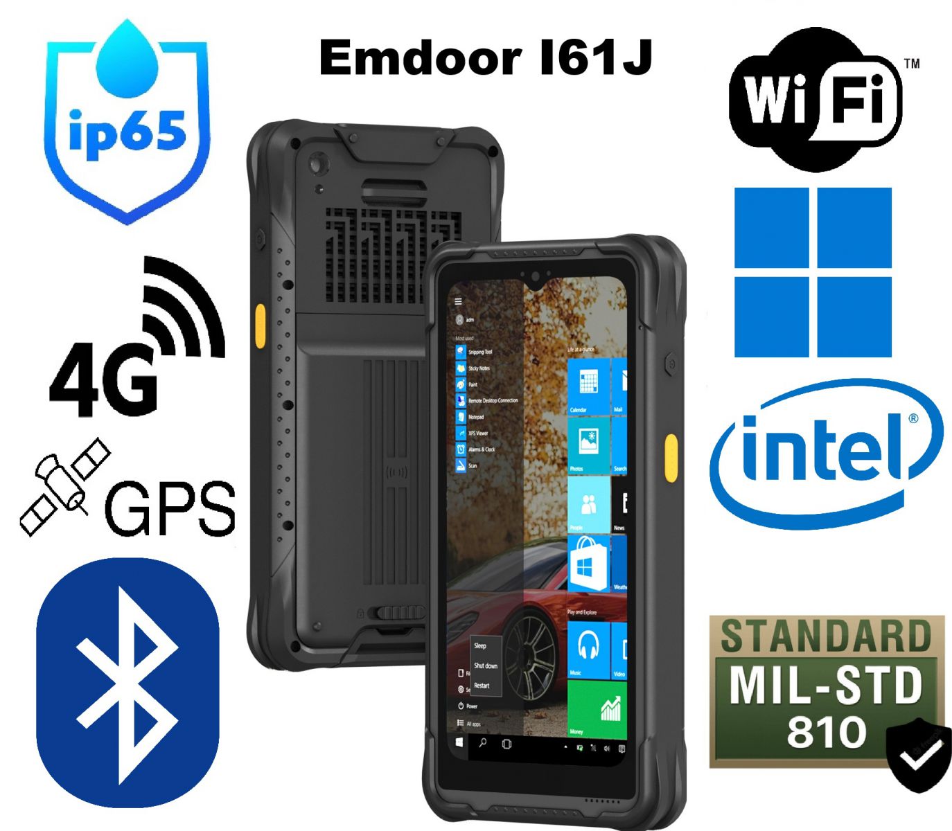 emdoor i61j wodoodporny wstrząsoodporny przemysłowy tablet